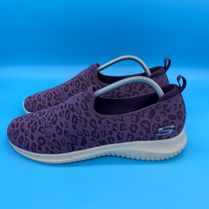 Skechers Purple Leopard Print Athletic Shoes